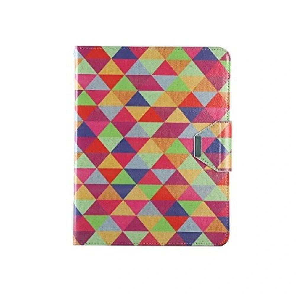 ULAK Colorful Geometric Rotating iPad 2 3 4 Folio Case‎ Stand With Hand Strap